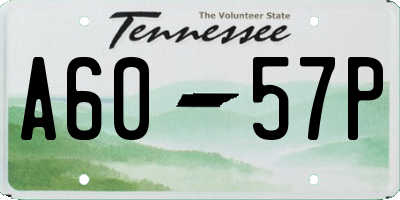 TN license plate A6057P