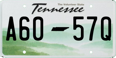 TN license plate A6057Q
