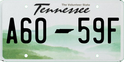 TN license plate A6059F