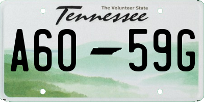TN license plate A6059G