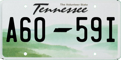 TN license plate A6059I