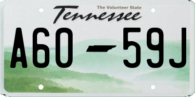 TN license plate A6059J