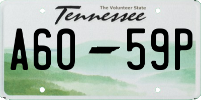 TN license plate A6059P