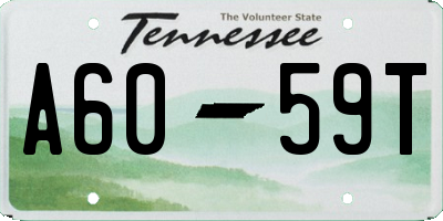TN license plate A6059T