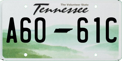 TN license plate A6061C