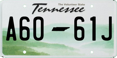 TN license plate A6061J