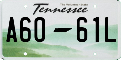 TN license plate A6061L