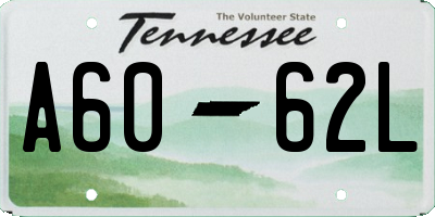 TN license plate A6062L