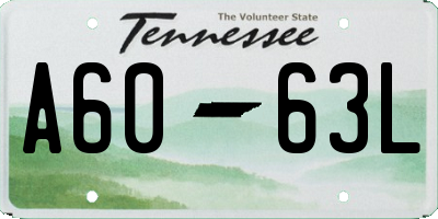 TN license plate A6063L