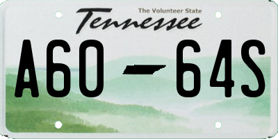 TN license plate A6064S