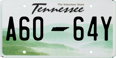 TN license plate A6064Y