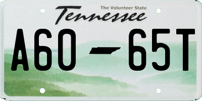 TN license plate A6065T