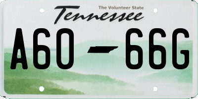 TN license plate A6066G