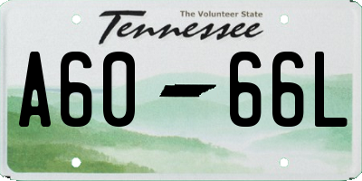 TN license plate A6066L