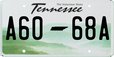 TN license plate A6068A