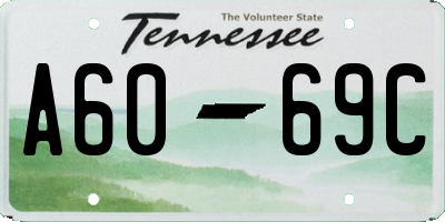 TN license plate A6069C