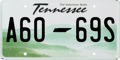 TN license plate A6069S