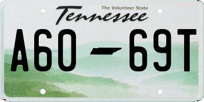 TN license plate A6069T