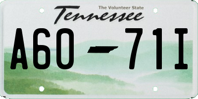 TN license plate A6071I