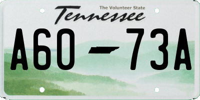 TN license plate A6073A