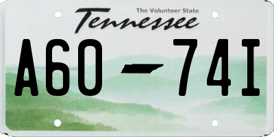 TN license plate A6074I