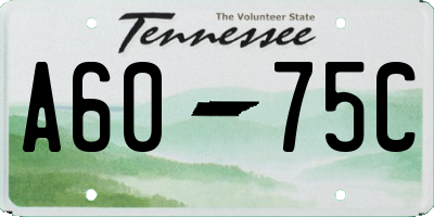 TN license plate A6075C