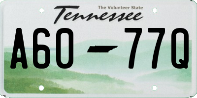 TN license plate A6077Q