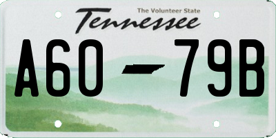 TN license plate A6079B