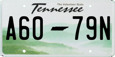 TN license plate A6079N