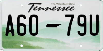 TN license plate A6079U