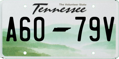 TN license plate A6079V