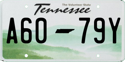 TN license plate A6079Y