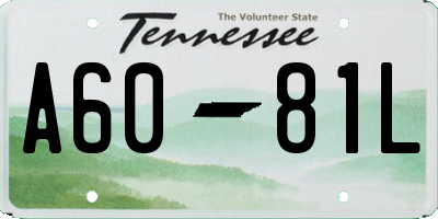 TN license plate A6081L