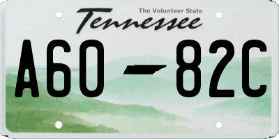 TN license plate A6082C