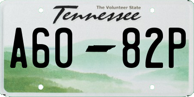TN license plate A6082P