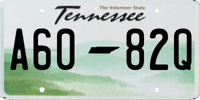 TN license plate A6082Q
