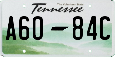 TN license plate A6084C