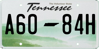 TN license plate A6084H