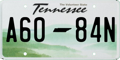 TN license plate A6084N