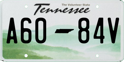 TN license plate A6084V