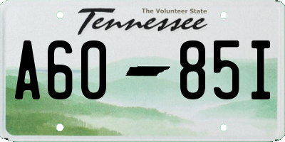 TN license plate A6085I