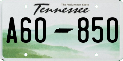 TN license plate A6085O