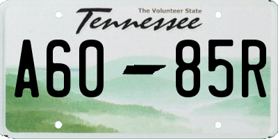 TN license plate A6085R
