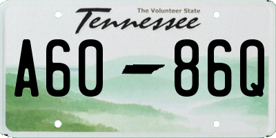 TN license plate A6086Q