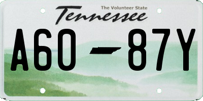TN license plate A6087Y