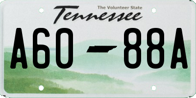 TN license plate A6088A