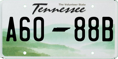 TN license plate A6088B