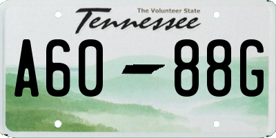 TN license plate A6088G