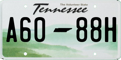 TN license plate A6088H