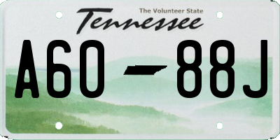 TN license plate A6088J